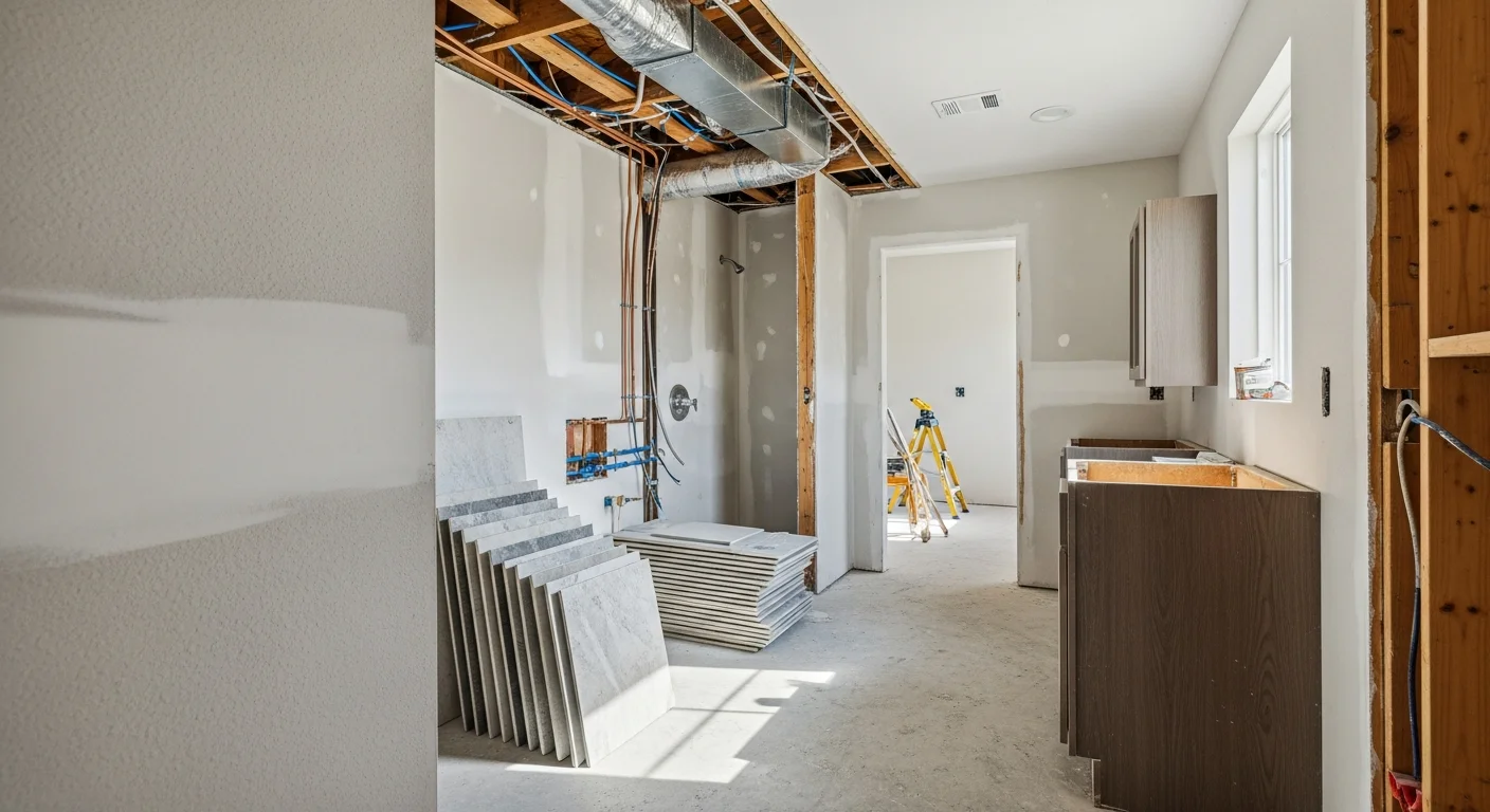 A remodeled Houston bathroom featuring a walk-in tile shower, updated vanity, and moisture-resistant wall finishes. The space reflects a clean, functional layout suited to Houston's humid climate.